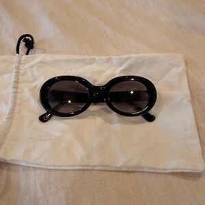 Madewell Valoma Chunky Oval Sunglasses Black